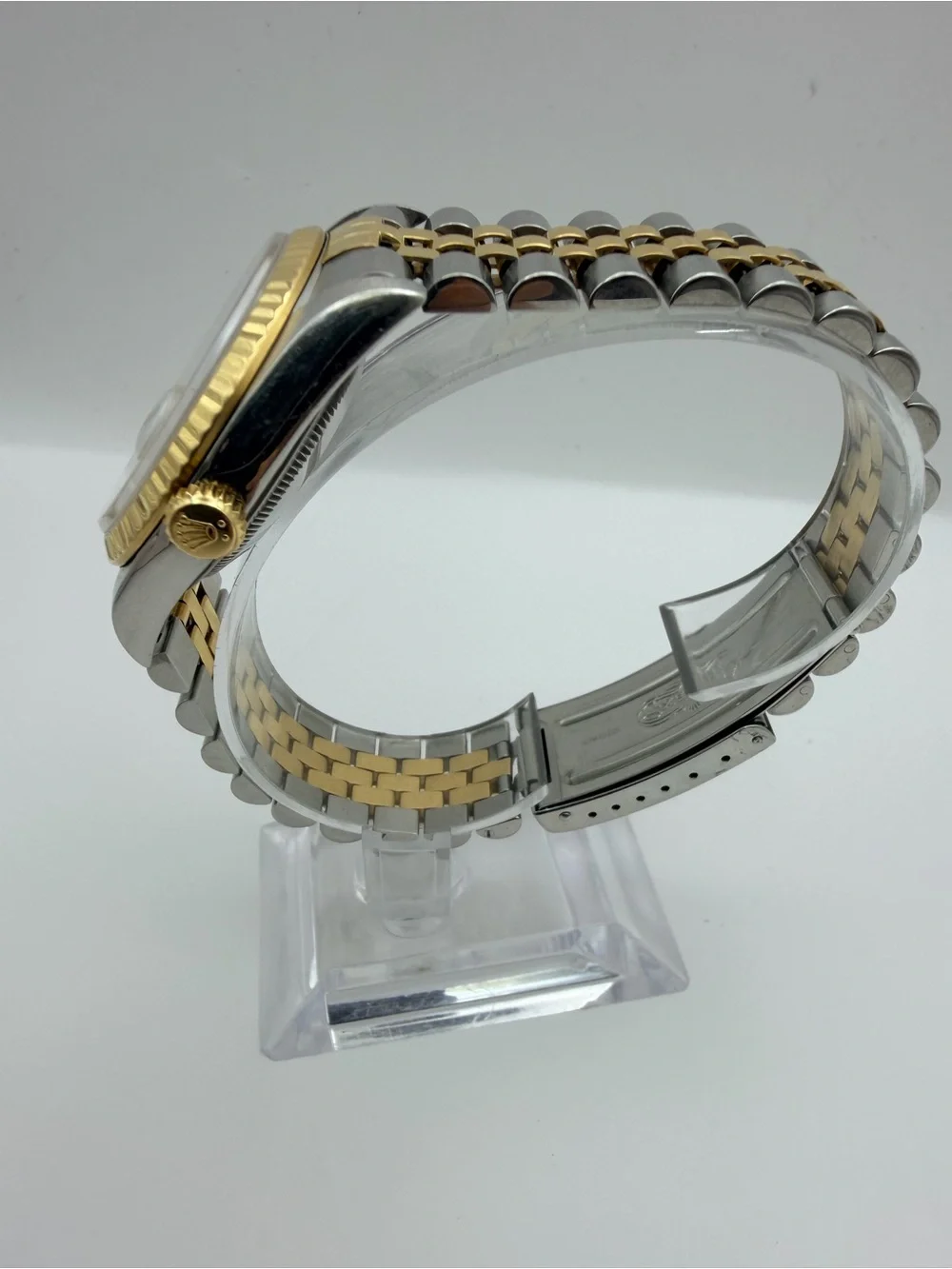 Rolex Two-Tone Gold and Silver Datejust with White Dial